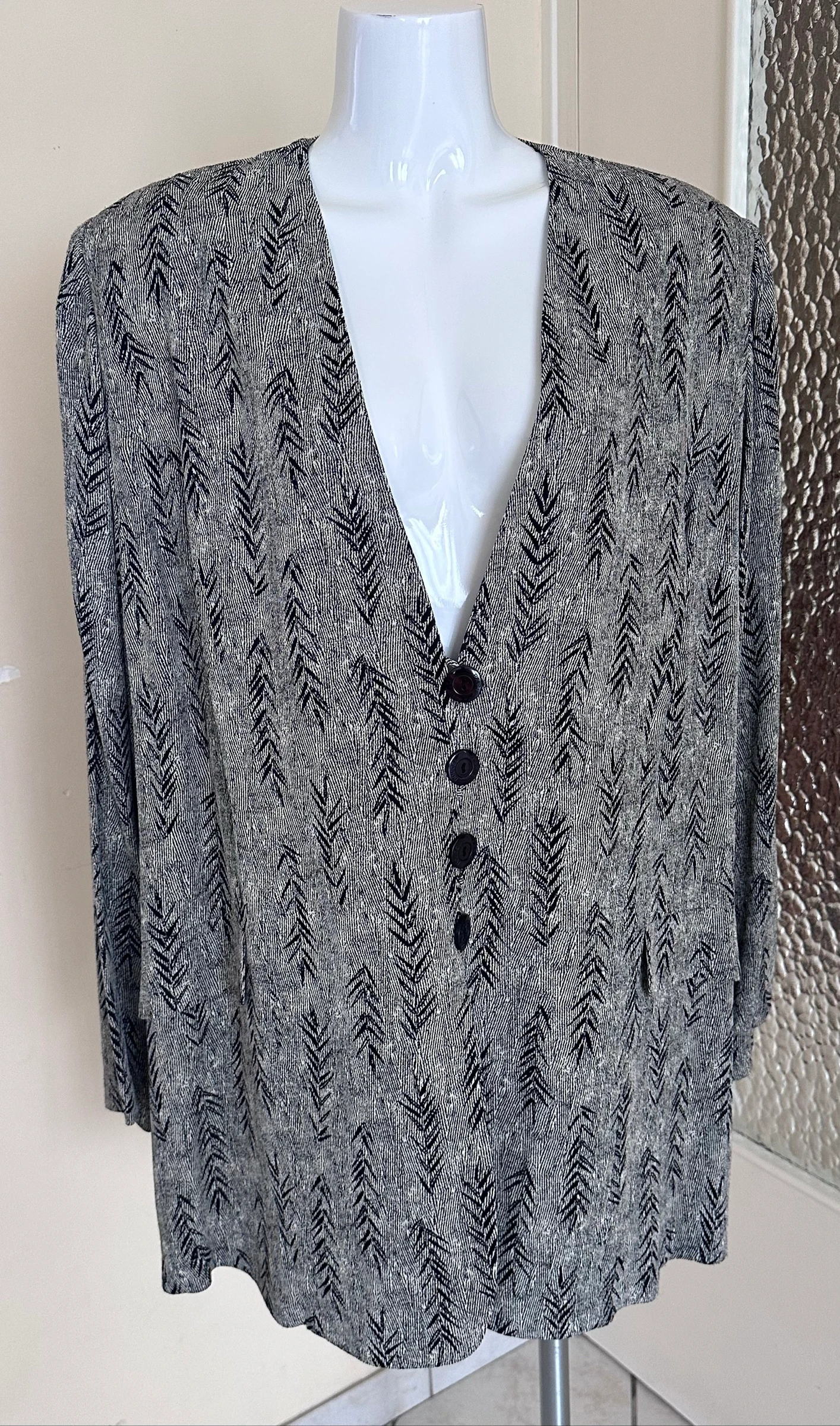 Blazer Vintage Chic  – Créations Doucel Paris Made in France (T. 48/50)